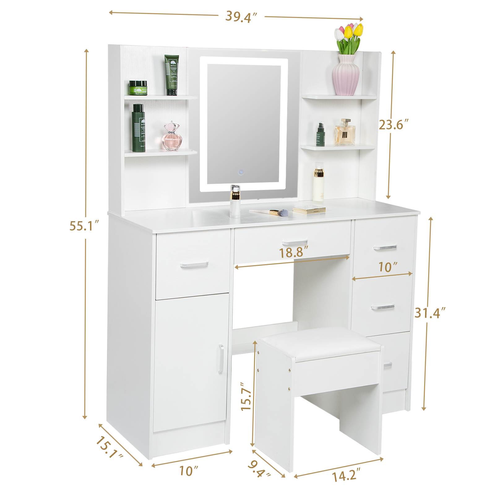 LED Işıklı Makyaj Masası Seti, - Beauty Makeup Vanity Set incelemesi ve fiyatı